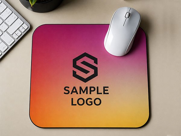 Hard-top branded mouse pad printed with logo Ireland